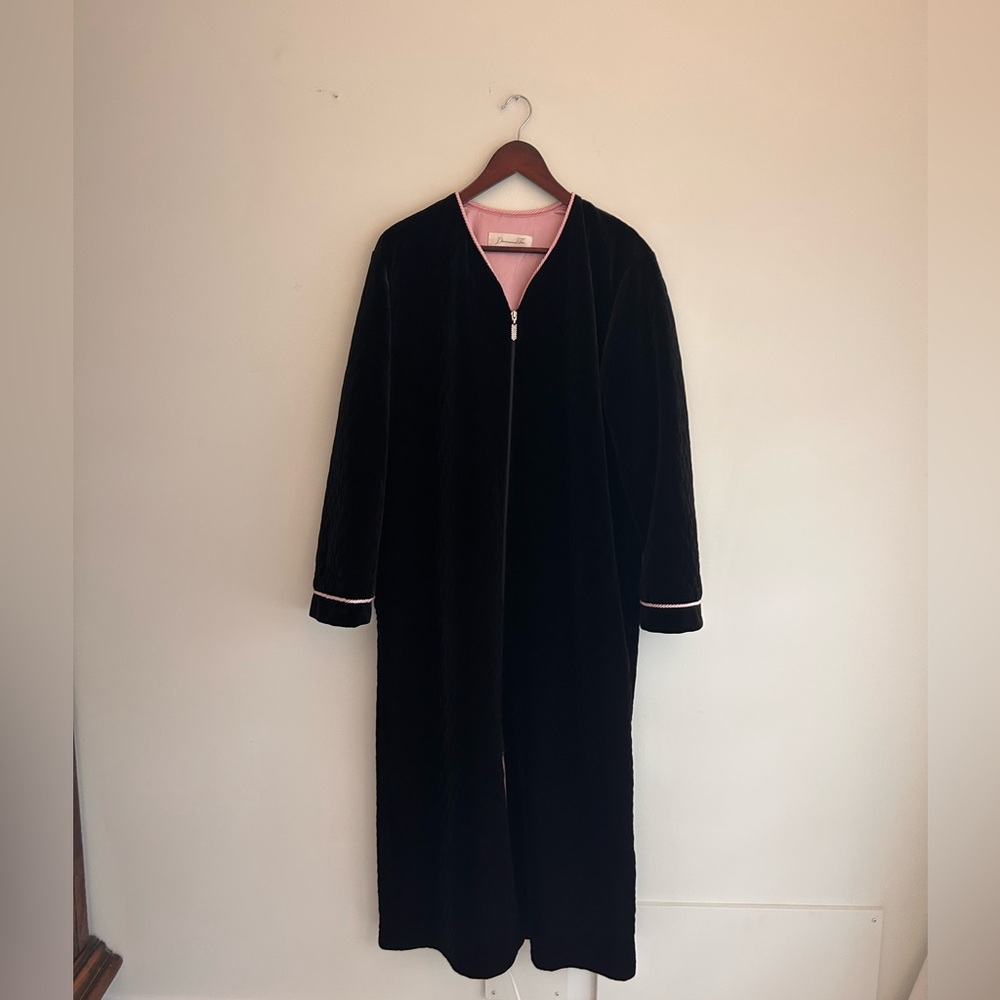Black and Pink Women's Long Robe